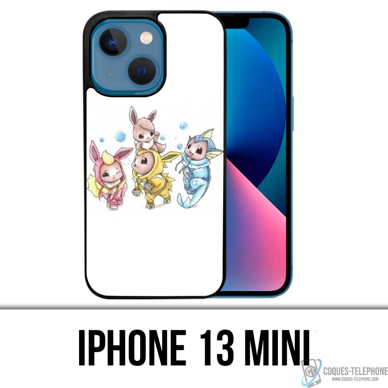 Coque iPhone 13 Mini - Pokémon Bébé Evoli Évolution