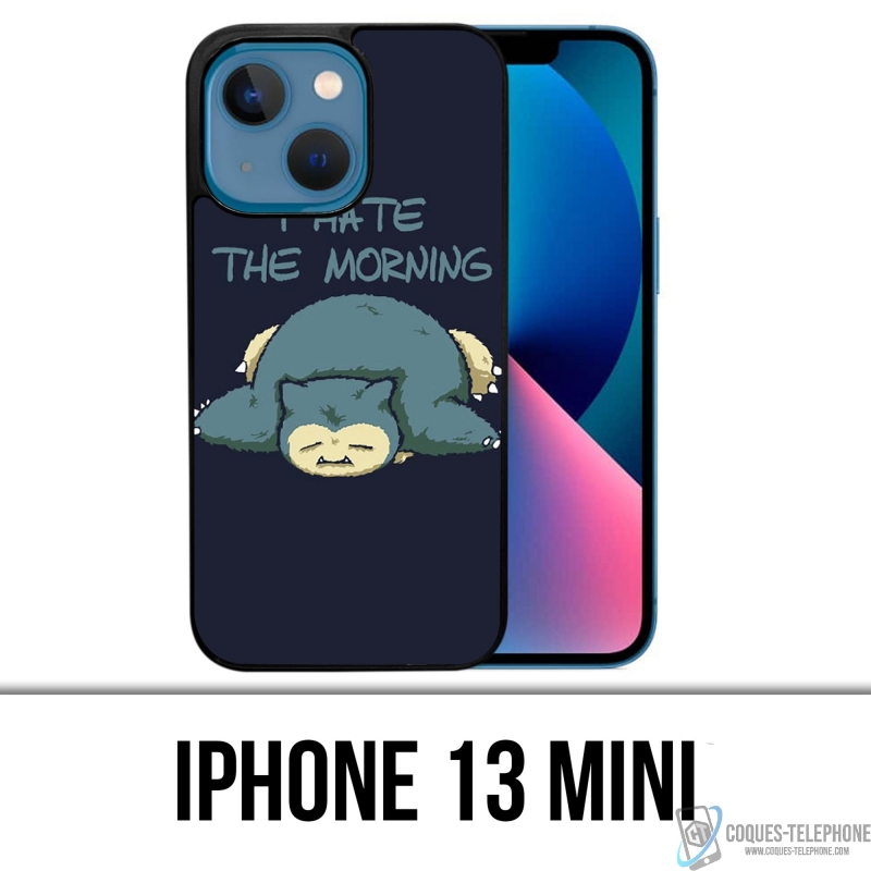 Custodia Mini iPhone 13 - Pokémon Snorlax Hate Morning