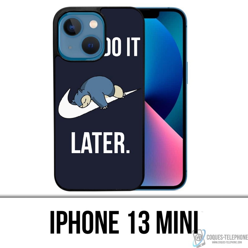 Mini funda para iPhone 13 - Pokémon Snorlax, hazlo más tarde