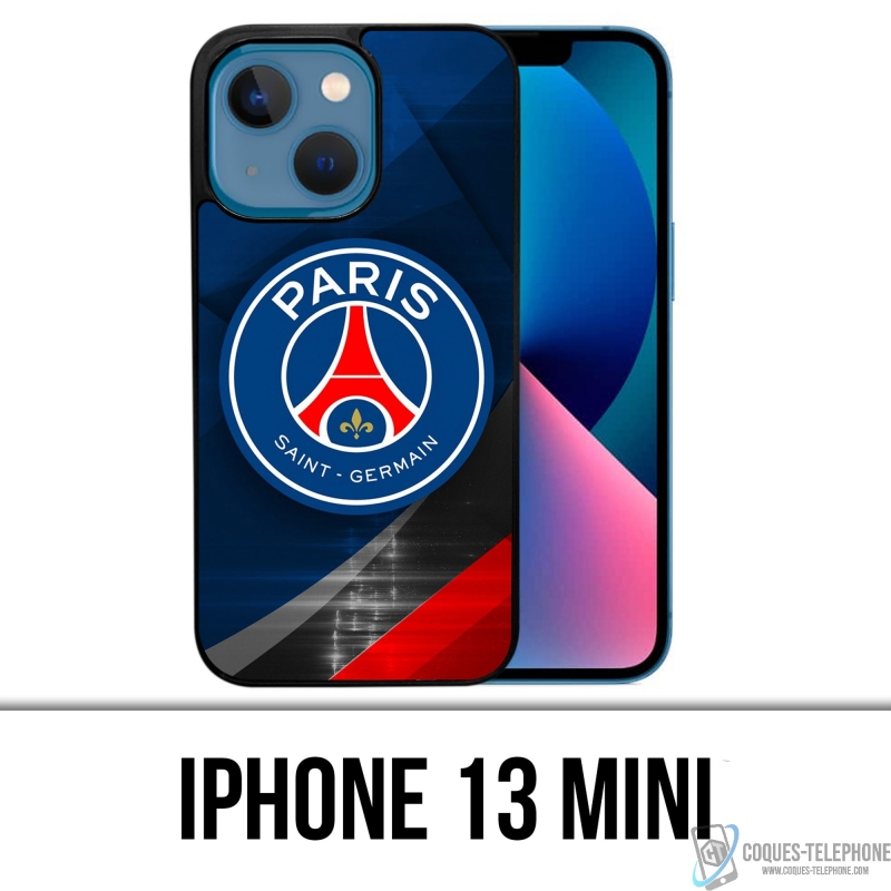 Coque iPhone 13 Mini - Psg Logo Metal Chrome