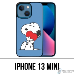 Coque iPhone 13 Mini - Snoopy Coeur