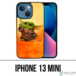 Coque iPhone 13 Mini - Star Wars Baby Yoda Fanart