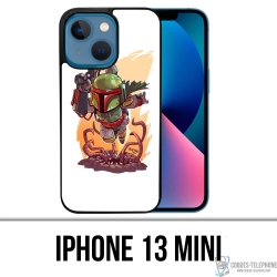 Funda para iPhone 13 Mini - Star Wars Boba Fett Cartoon