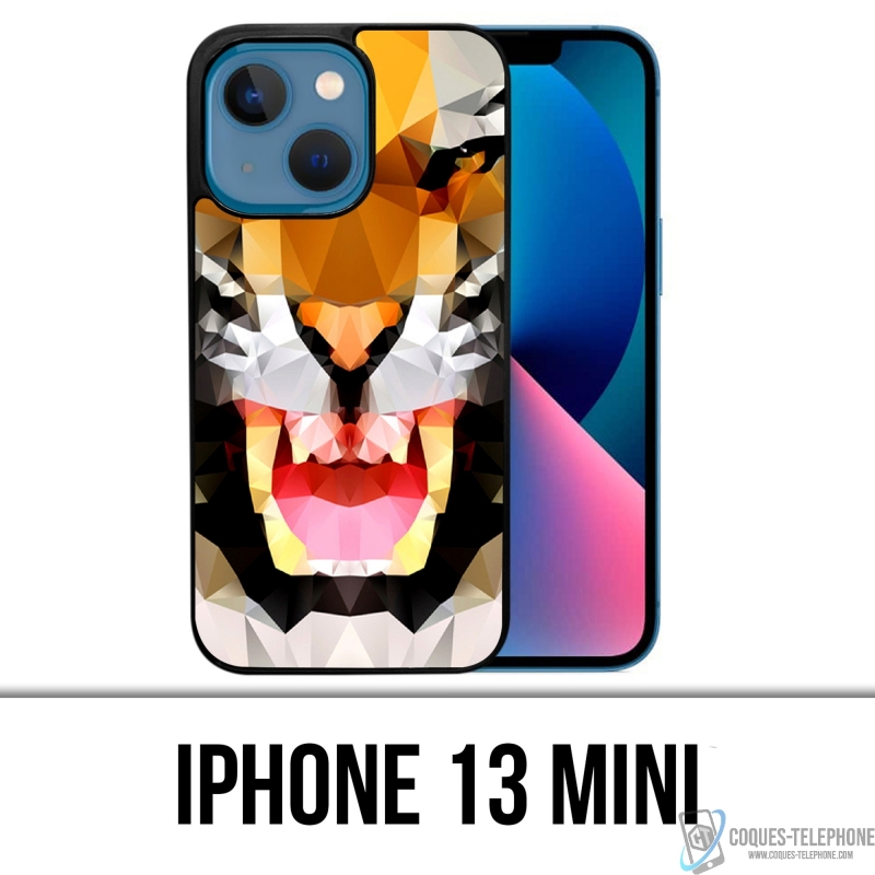 Coque iPhone 13 Mini - Tigre Geometrique