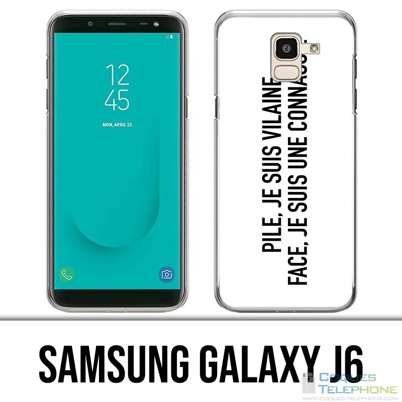 Coque Samsung Galaxy J6 - Pile Vilaine Face Connasse