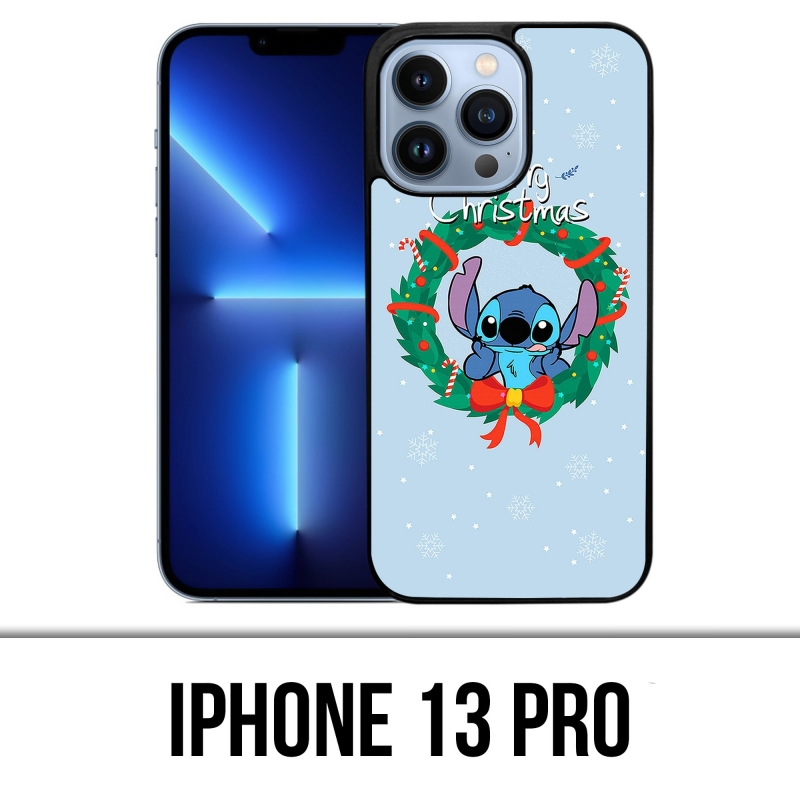 Funda para iPhone 13 Pro - Stitch Merry Christmas