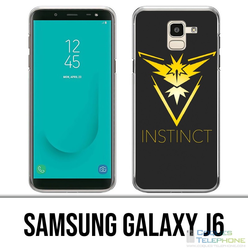 Custodia Samsung Galaxy J6 - Pokemon Go Team Giallo Grunge