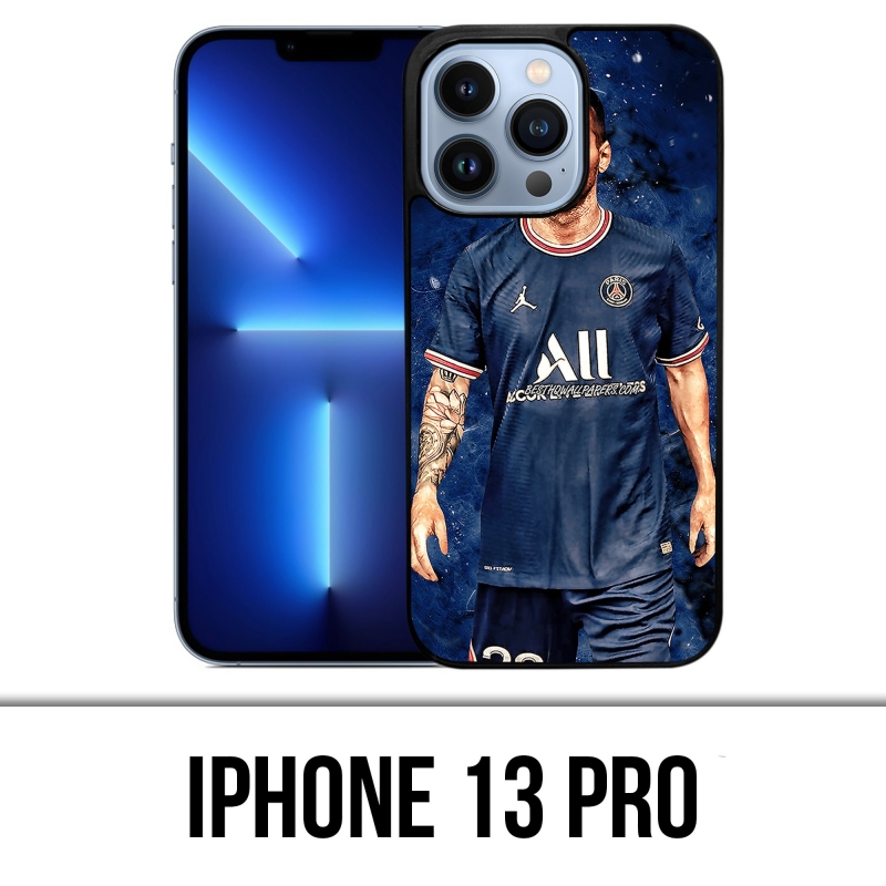 Coque iPhone 13 Pro - Messi PSG Paris Splash