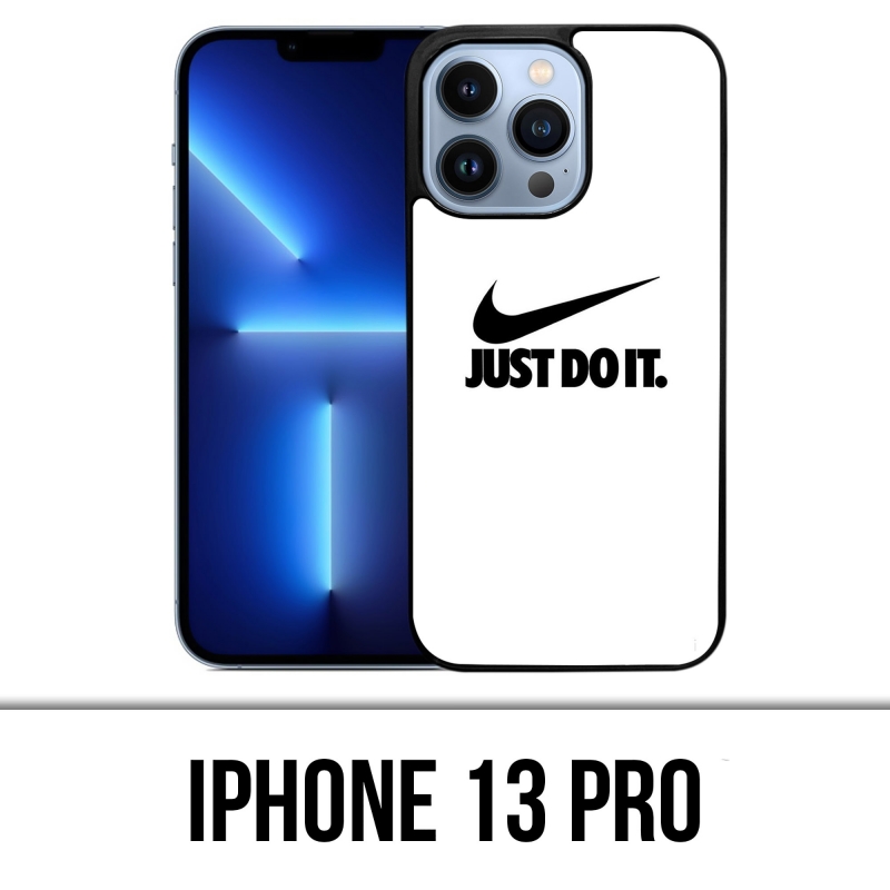 Coque iPhone 13 Pro - Nike Just Do It Blanc