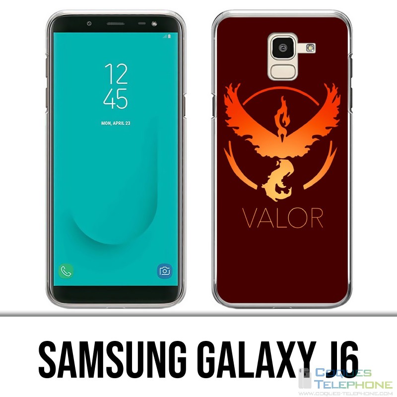 Carcasa Samsung Galaxy J6 - Pokemon Go Team Rojo Grunge