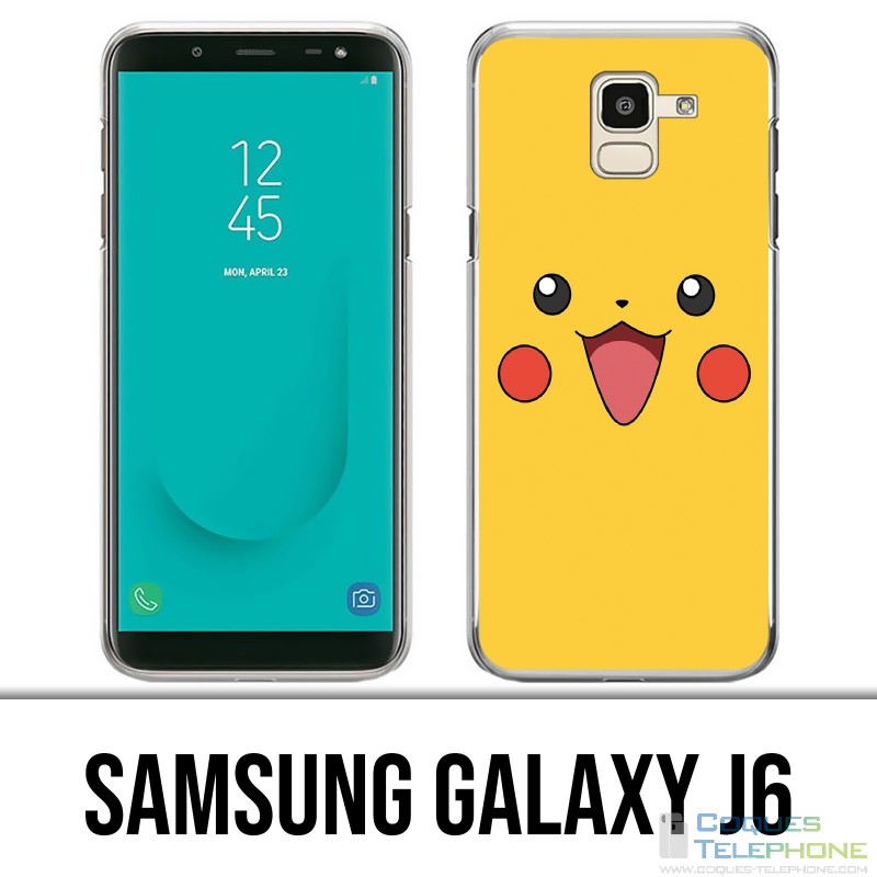 Carcasa Samsung Galaxy J6 - Tarjeta de identificación de Pokemon Pikachu