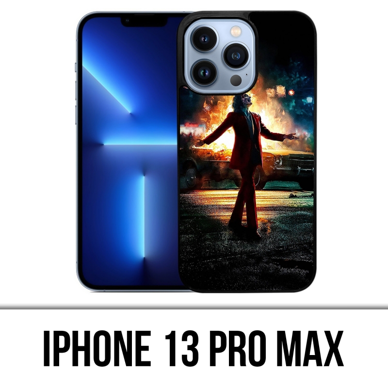 Custodia per iPhone 13 Pro Max - Joker Batman in fiamme