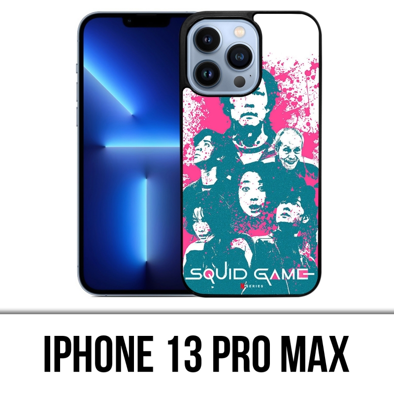 Custodia per iPhone 13 Pro Max - Squid personaggi del gioco Splash