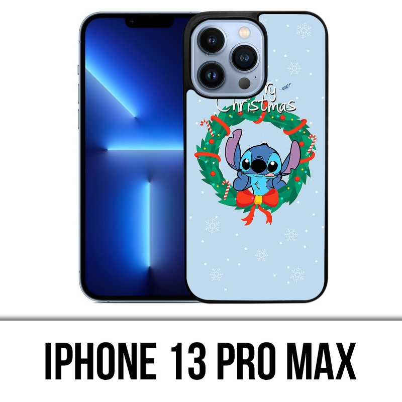 Coque iPhone 13 Pro Max - Stitch Merry Christmas