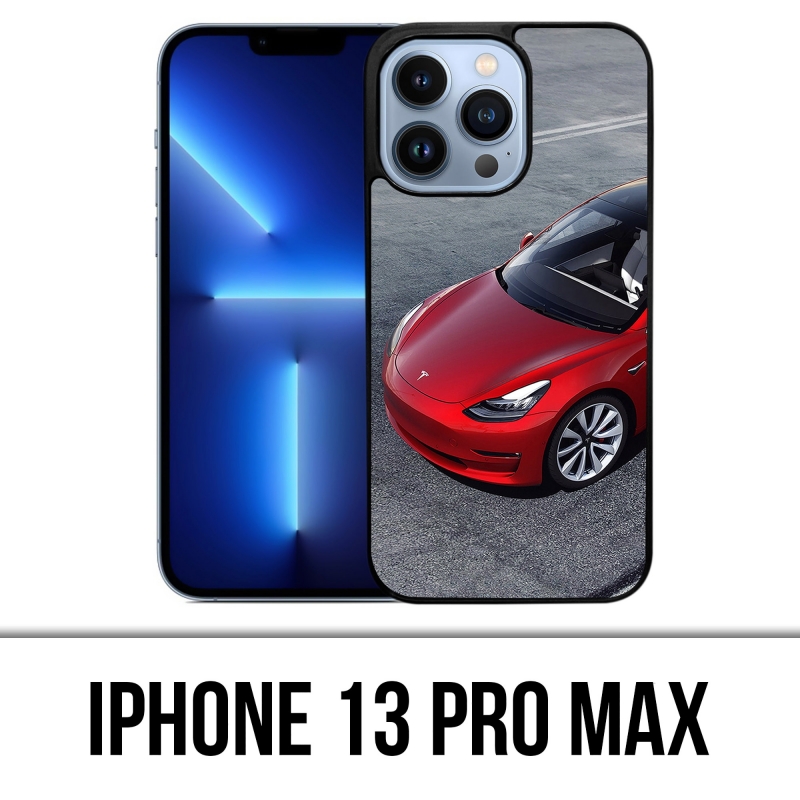 Carcasa para iPhone 13 Pro Max - Tesla Model 3 Roja