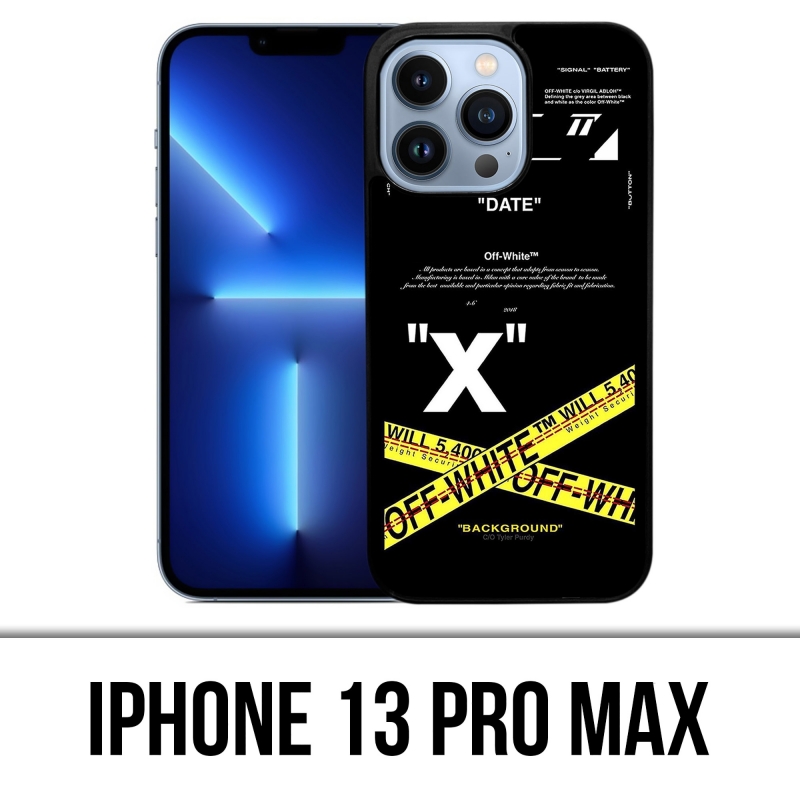 Custodia per iPhone 13 Pro Max - Linee incrociate bianco sporco