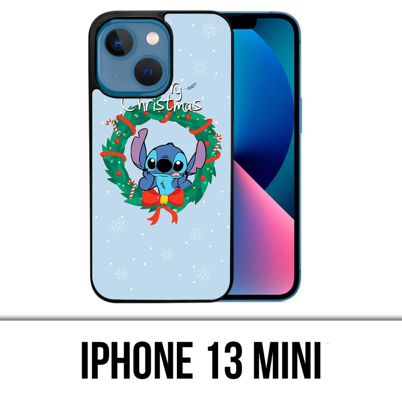 Coque iPhone 13 Mini - Stitch Merry Christmas