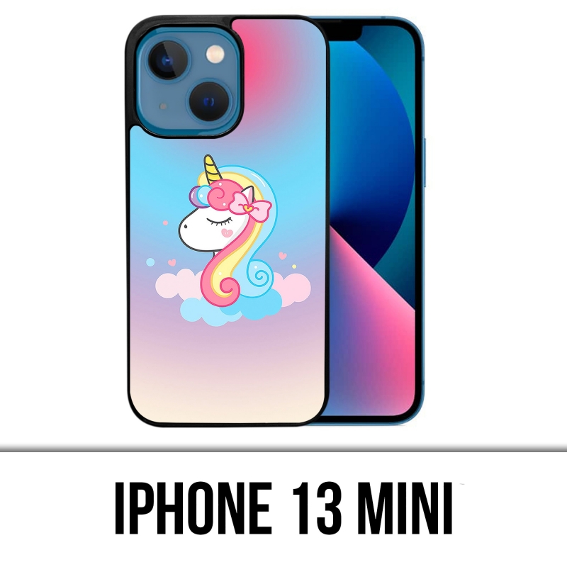 Coque iPhone 13 Mini - Licorne Nuage