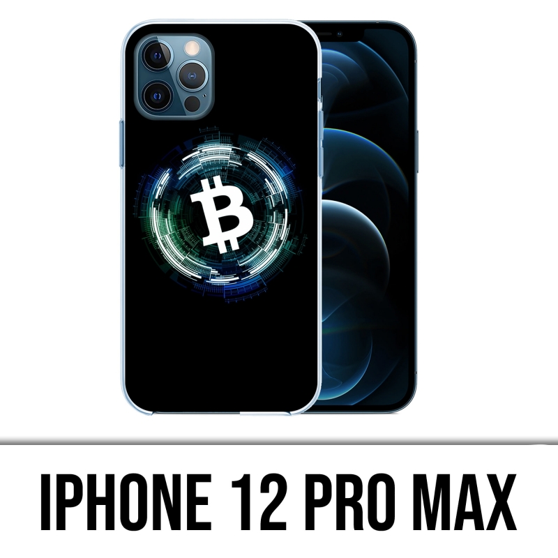 Custodia per iPhone 12 Pro Max - Logo Bitcoin