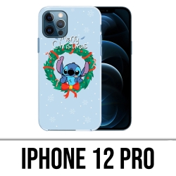 Carcasa para iPhone 12 Pro - Stitch Merry Christmas
