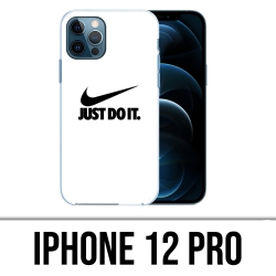 Funda para iPhone 12 Pro - Nike Just Do It Blanca