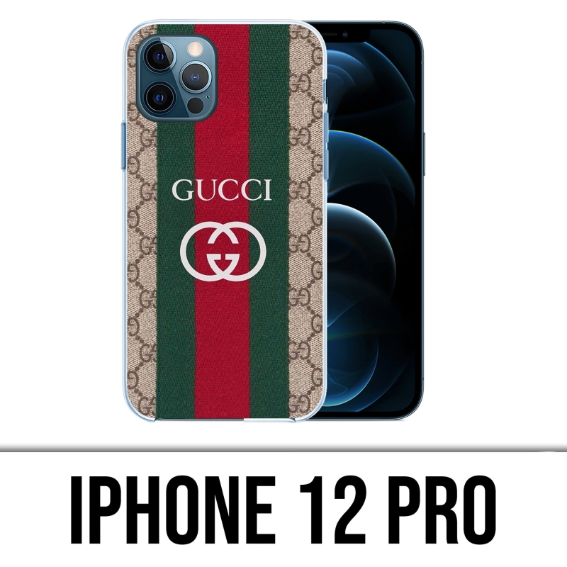 Custodia per iPhone 12 Pro - Gucci ricamata