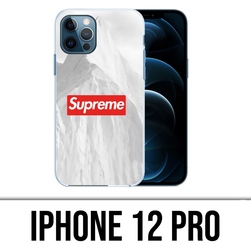 Coque iPhone 12 Pro - Supreme Montagne Blanche