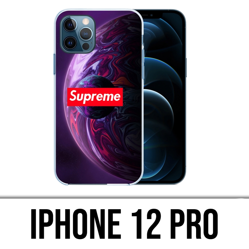 Coque iPhone 12 Pro - Supreme Planete Violet