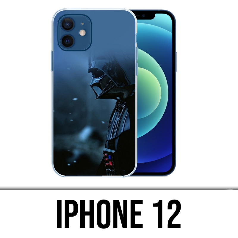 Coque iPhone 12 - Star Wars Dark Vador Brume