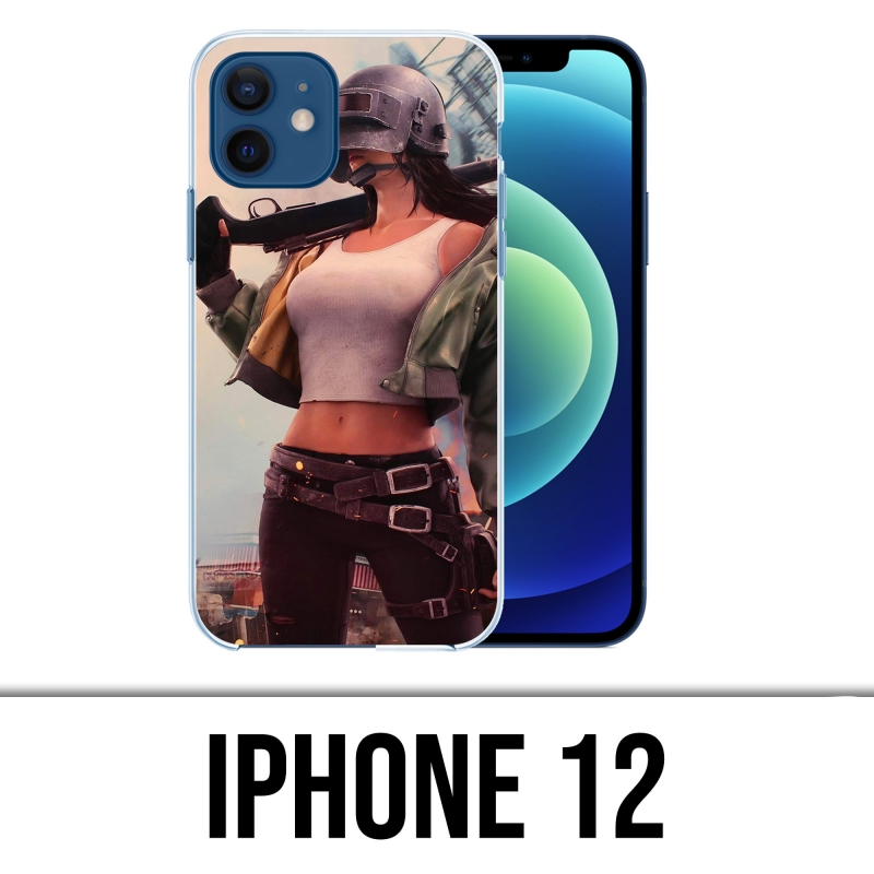 Coque iPhone 12 - PUBG Girl