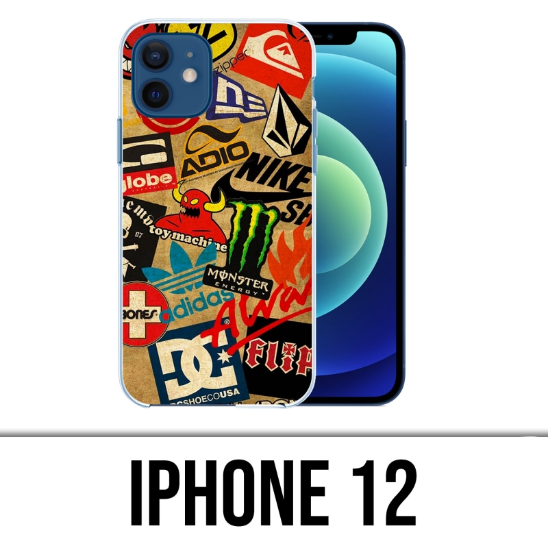 Custodia per iPhone 12 - Logo Skate vintage