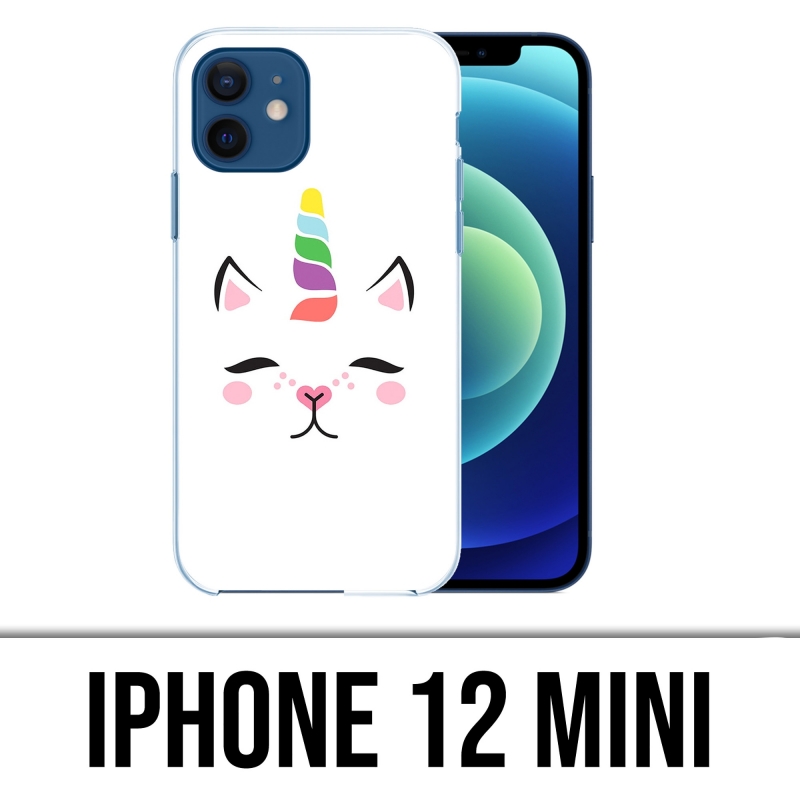 Coque iPhone 12 mini - Gato Unicornio