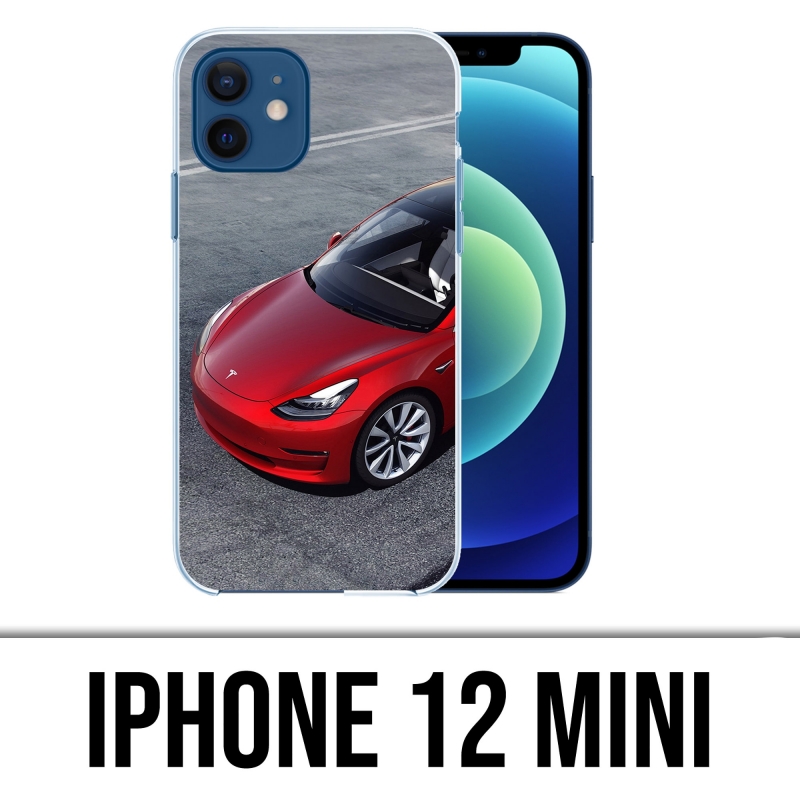 IPhone 12 Mini-Case - Tesla Model 3 Rot