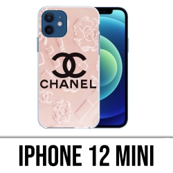 IPhone 12 mini case - Chanel Pink Background