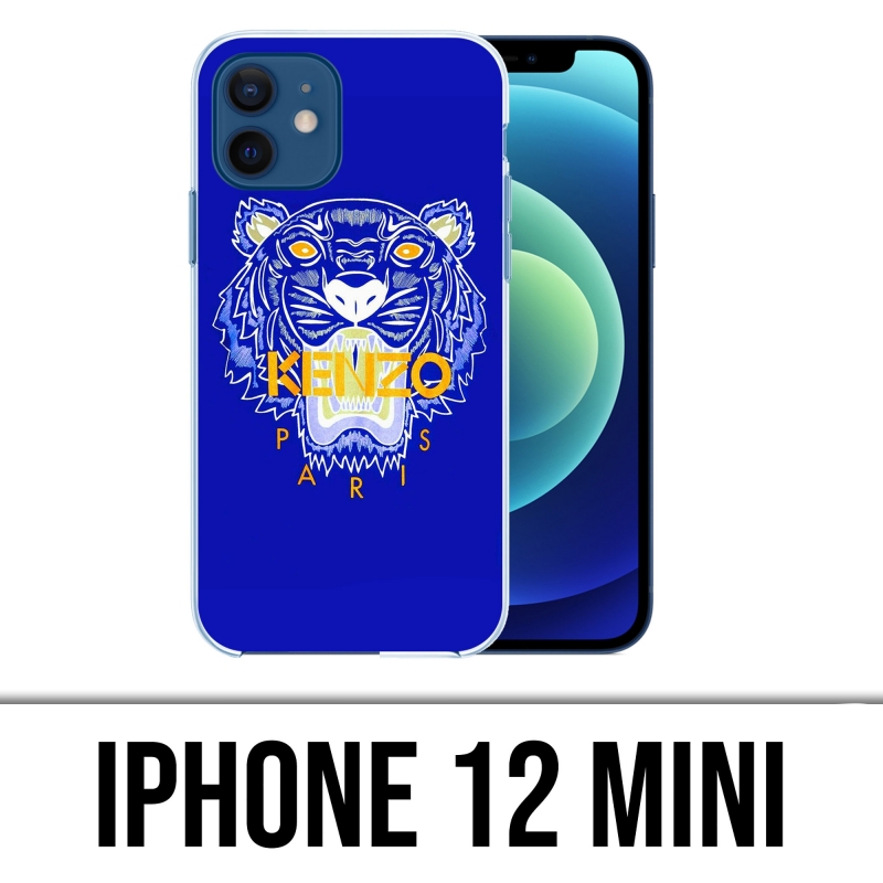 Cover iPhone 12 mini - Kenzo Blue Tiger