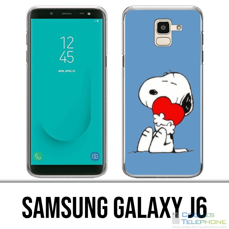 Coque Samsung Galaxy J6 - Snoopy Coeur