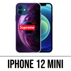 Coque iPhone 12 mini - Supreme Planete Violet