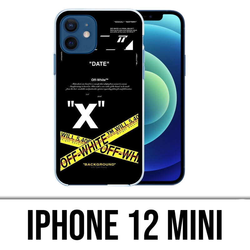 Custodia per iPhone 12 mini - Off White Crossed Lines