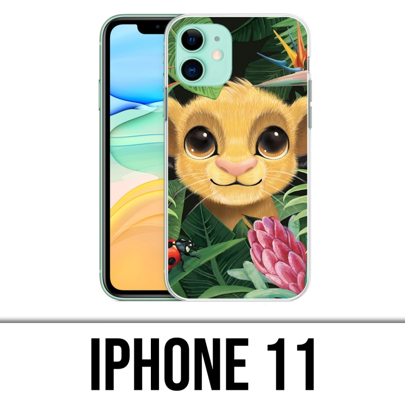 Custodia per iPhone 11 - Disney Simba Baby Leaves