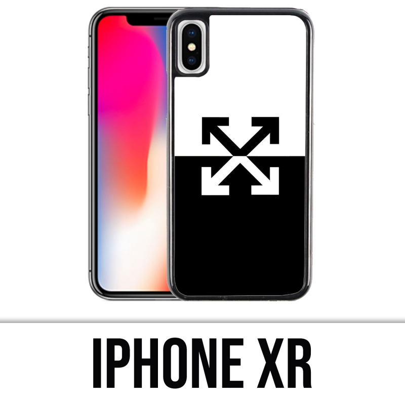 Custodia per iPhone XR - Logo bianco sporco