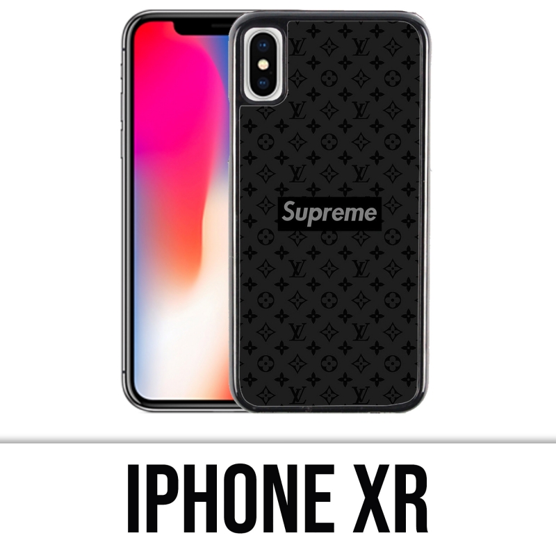 Custodia per iPhone XR - Supreme Vuitton nera