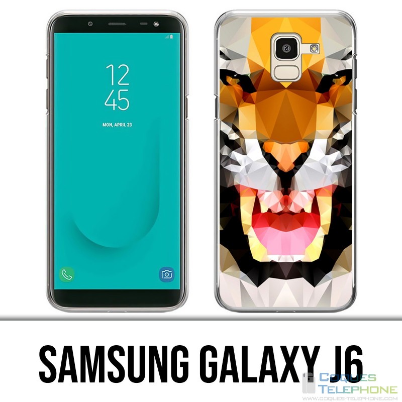 Samsung Galaxy J6 Hülle - Geometrischer Tiger