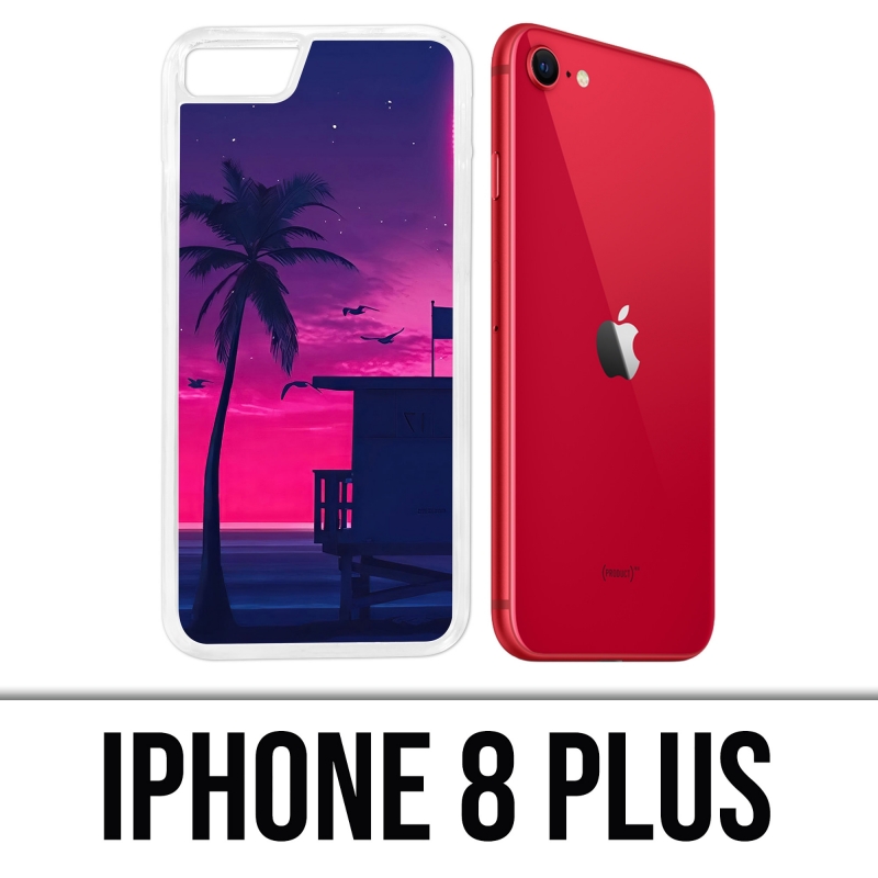 IPhone 8 Plus Case - Miami Beach Lila