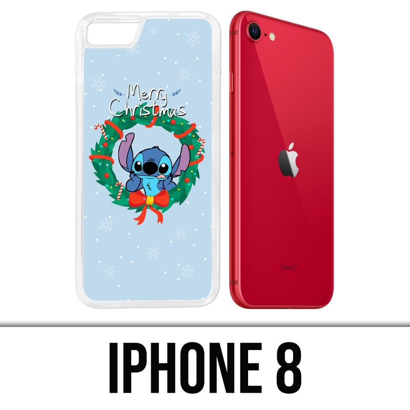 Funda para iPhone 8 - Stitch Merry Christmas