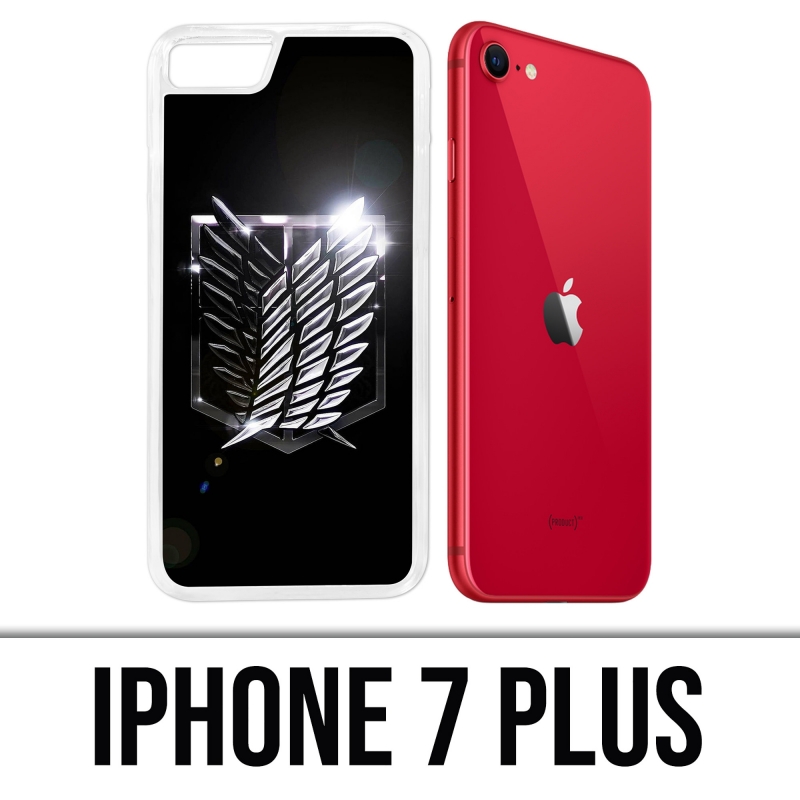 Custodia per iPhone 7 Plus - Logo Attack On Titan