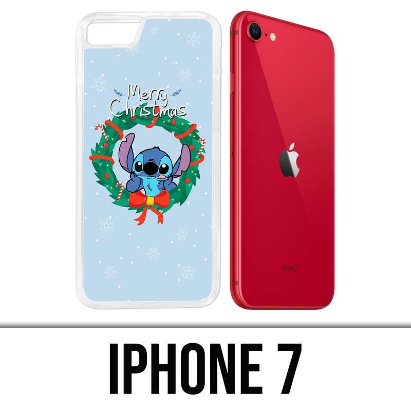 Funda para iPhone 7 - Stitch Merry Christmas