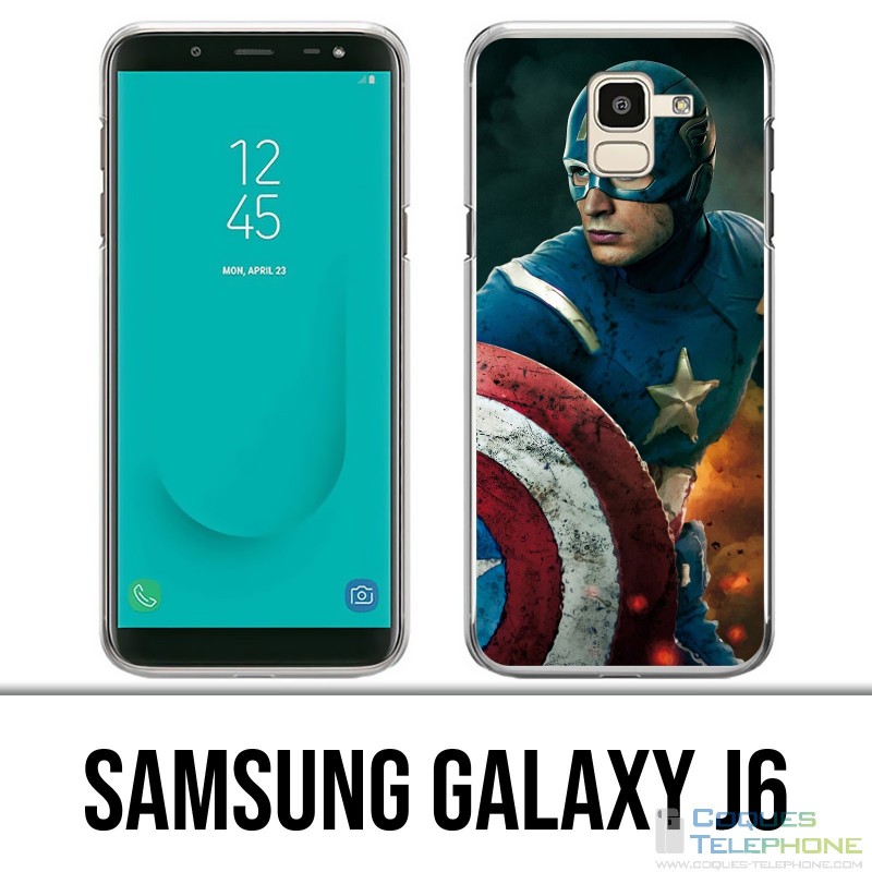 Carcasa Samsung Galaxy J6 - Captain America Comics Avengers