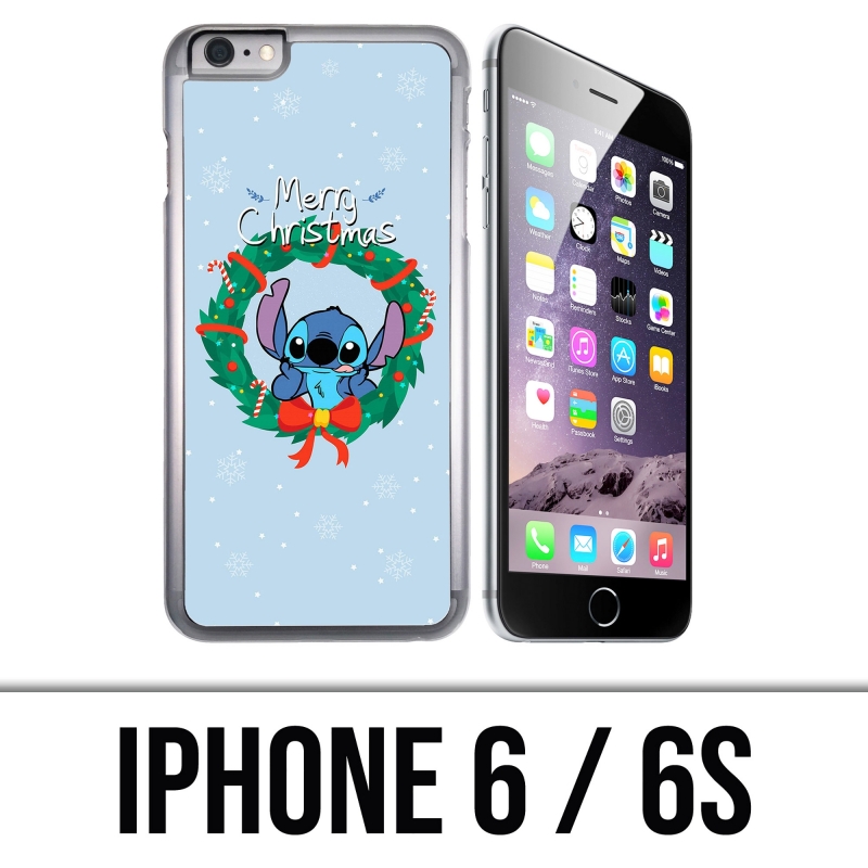 Cover iPhone 6 e 6S - Stitch Merry Christmas