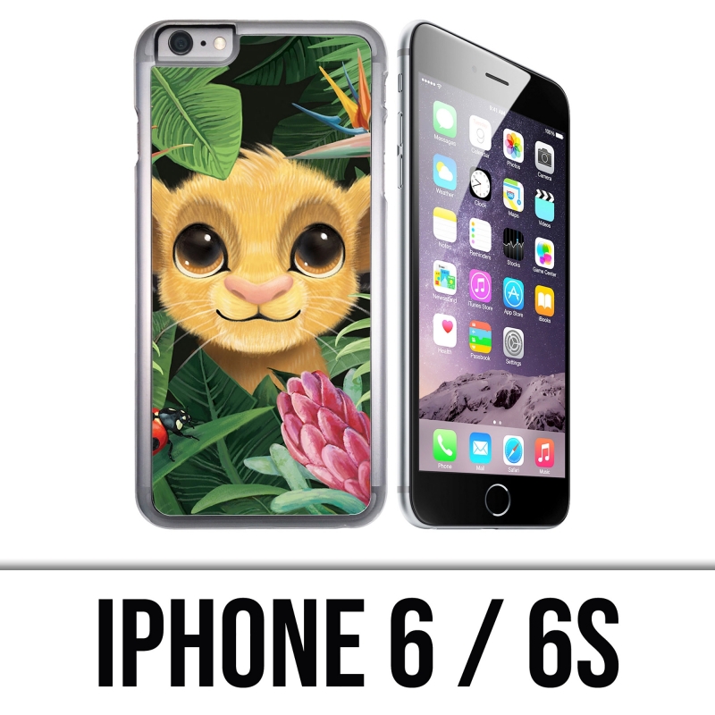 Cover iPhone 6 e 6S - Disney Simba Bebe Leaves