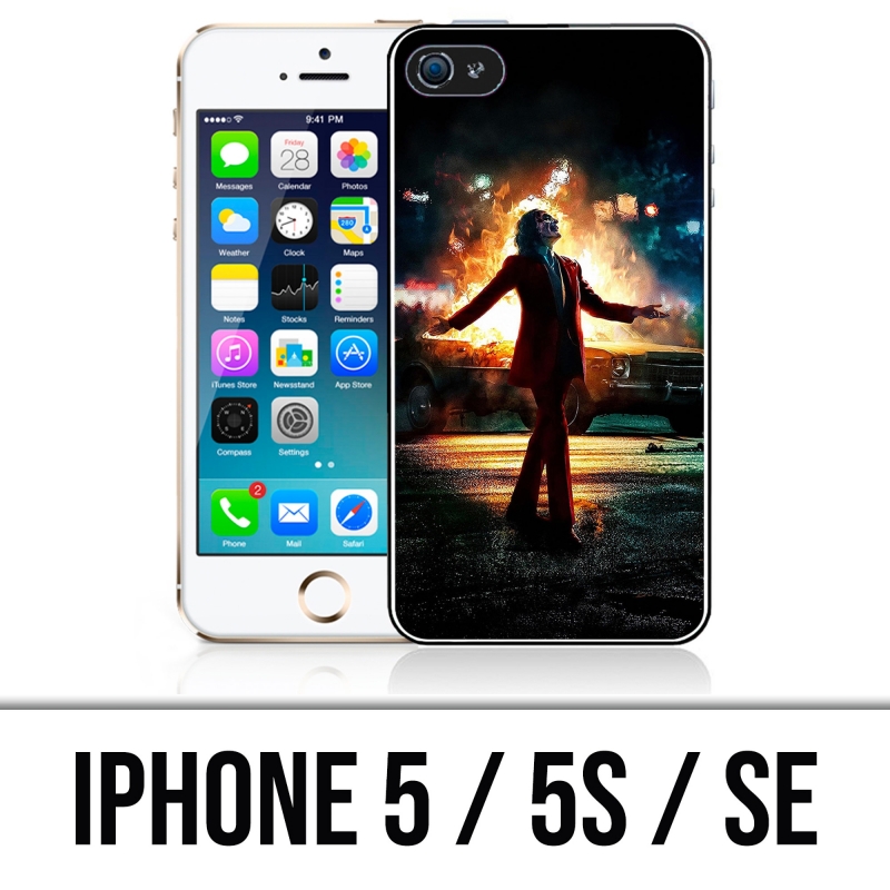 Cover iPhone 5, 5S e SE - Joker Batman On Fire